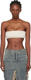 Rick Owens Off-white Concordians Slim Bandeau Top In Neutral