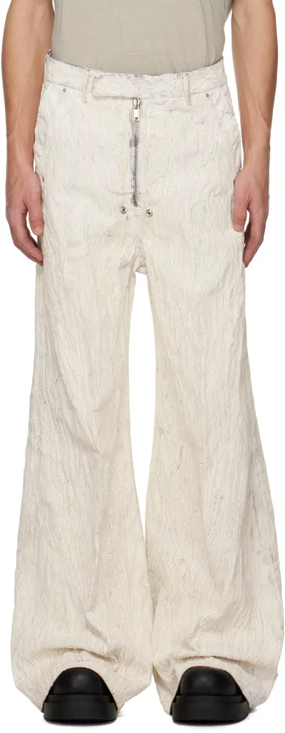 Rick Owens Off-white Concordians Tailored Wide Belas Jeans In Neutral