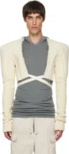 Rick Owens Off-white Concordians Tight Shearling Jacket In Neutral