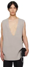 Rick Owens Off-white Concordians V Tank Sweater Vest In White