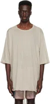 Rick Owens Off-white Crewneck T-shirt In 08 Pearl