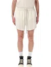 Rick Owens Above-knee Boxers With Elasticized Waistband And Beveled Splits