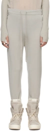 Rick Owens Off-white Drawstring Sweatpants In 08 Pearl