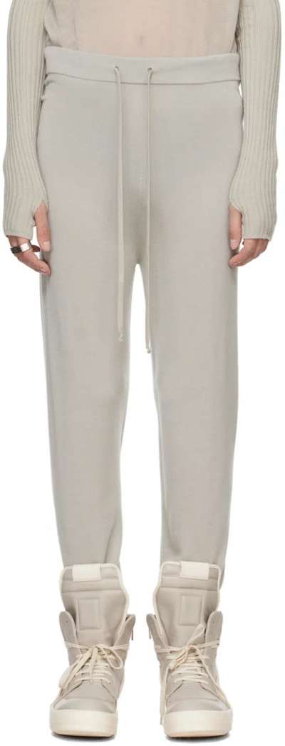 Rick Owens Off-white Drawstring Sweatpants In 08 Pearl