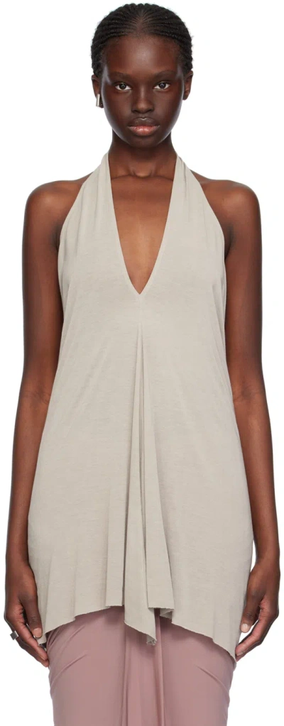Rick Owens Off-white Halter Tank Top In 08 Pearl