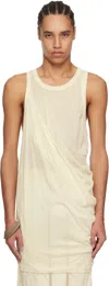 Rick Owens Draped Cotton Sleeveless Top In Neutral Palette In 21 Natural