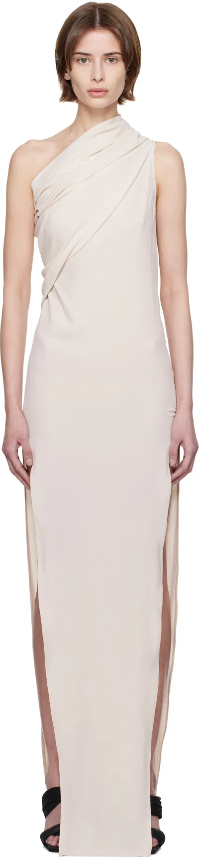 Rick Owens Off-white Hollywood Athena Arrowhead Maxi Dress In 41 Dinge