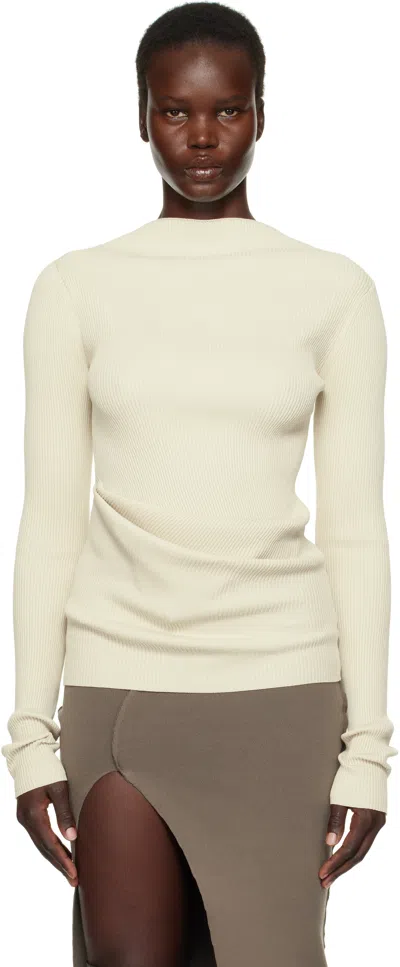 Rick Owens Off-white Hollywood Babel Sweater In 41 Dinge