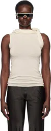 Rick Owens Off-white Hollywood Banded Tank Top In 41 Dinge