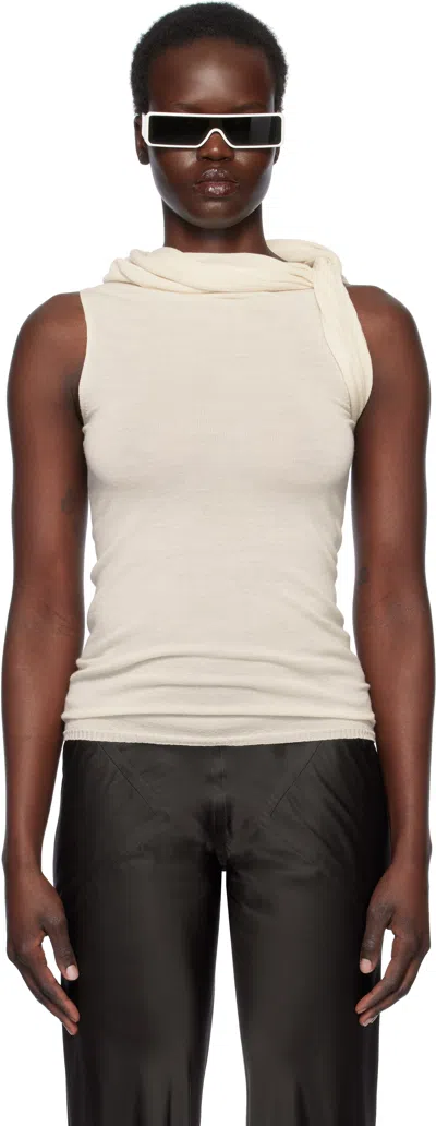 Rick Owens Off-white Hollywood Banded Tank Top In 41 Dinge