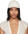 Rick Owens Off-white Hollywood Baseball Cap In 4108 Dinge/pearl