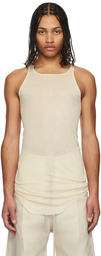 Rick Owens Off-white Hollywood Basic Rib Tank Top In 21 Natural