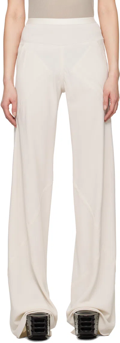 Rick Owens Off-white Hollywood Bias Trousers In 41 Dinge