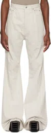 Rick Owens Off-white Hollywood Bolan Bootcut Jeans In 41 Dinge