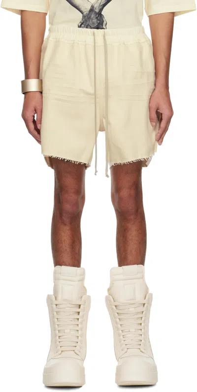 Rick Owens Off-white Hollywood Boxers Shorts In 21 Natural