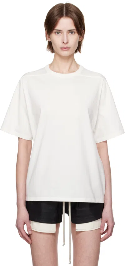 Rick Owens Off-white Hollywood Brad T-shirt In 11 Milk