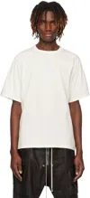 Rick Owens Mens Brad Crew-neck Relaxed-fit Cotton-jersey T-shirt Natural In 11 Milk