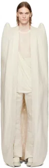 Rick Owens Off-white Hollywood Cape Coat In 41 Dinge