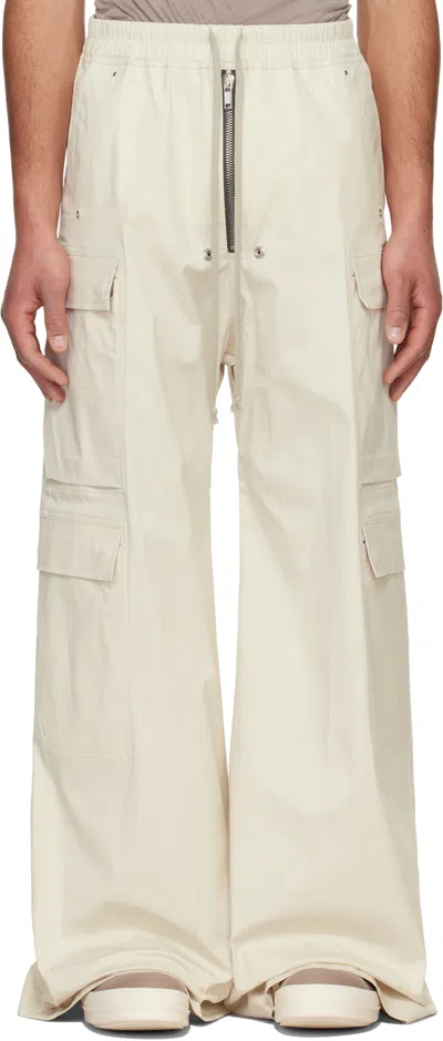 Rick Owens Off-white Hollywood Cargobelas Cargo Pants In 41 Dinge