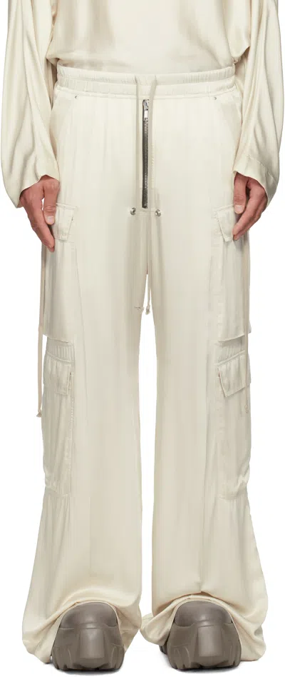 Rick Owens Off-white Hollywood Cargobelas Cargo Pants In 41 Dinge