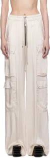 Rick Owens Off-white Hollywood Cargobelas Trousers In 41 Dinge