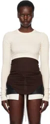 Rick Owens Off-white Hollywood Classic Cotton Jersey Crop T-shirt In 21 Natural