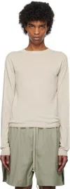 Rick Owens Off-white Hollywood Cropped Level Biker Sweater In 41 Dinge