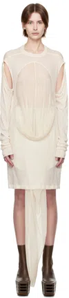 Rick Owens Off-white Hollywood Drain T-shirt In 2141 Natural/dinge