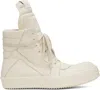 Rick Owens Mega Bumper Geobasket Sneakers In 1111 Milk/milk/milk