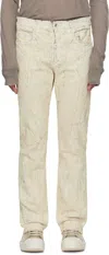 Rick Owens Off-white Hollywood Headon Utility Jeans In 11 Milk