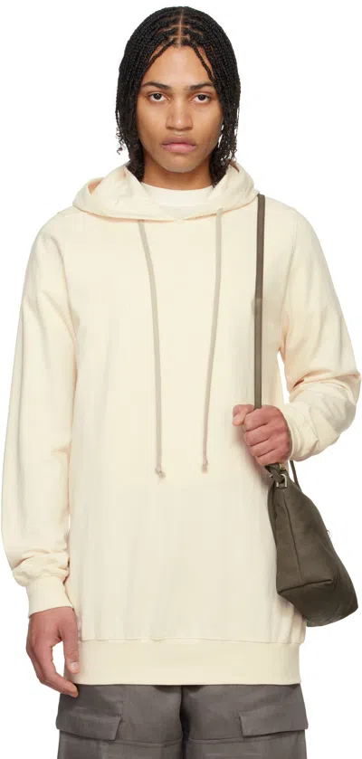 Rick Owens Off-white Hollywood Heavy Jersey Hoodie In 21 Natural