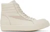 Rick Owens Vintage High-top Casual Shoes In 1111 Milk/milk/milk
