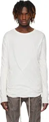 Rick Owens Off-white Hollywood Jumbo Double Ls T-shirt In 11 Milk