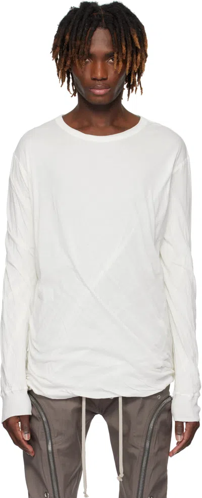 Rick Owens Off-white Hollywood Jumbo Double Ls T-shirt In Gray