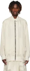 Rick Owens Off-white Hollywood Jumbo Flight Bomber Jacket In 41 Dinge