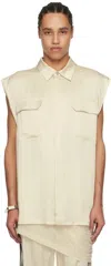 Rick Owens Off-white Hollywood Jumbo Sl Overshirt In 41 Dinge