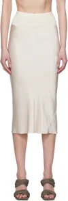 Rick Owens Off-white Hollywood Knee Bias Midi Skirt In 41 Dinge