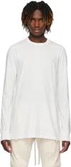 Rick Owens Off-white Hollywood Level Ls T-shirt In 11 Milk