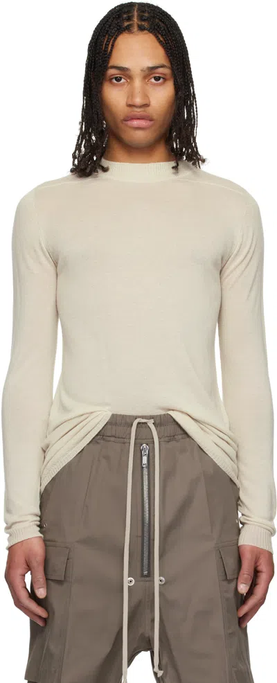 Rick Owens Off-white Hollywood Level Lupetto Sweater In 41 Dinge
