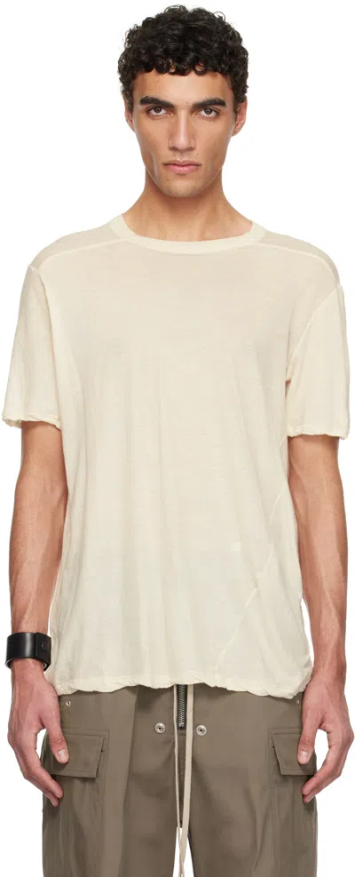 Rick Owens Off-white Hollywood Level T-shirt In 21 Natural