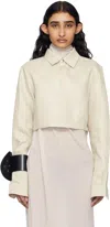 Rick Owens Off-white Hollywood Linen Twill Shirt In 41 Dinge