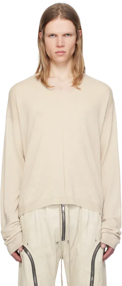 Rick Owens Off-white Hollywood Rasato Sweater In 41 Dinge