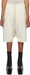 Rick Owens Off-white Hollywood Rick S Pods Shorts In 41 Dinge