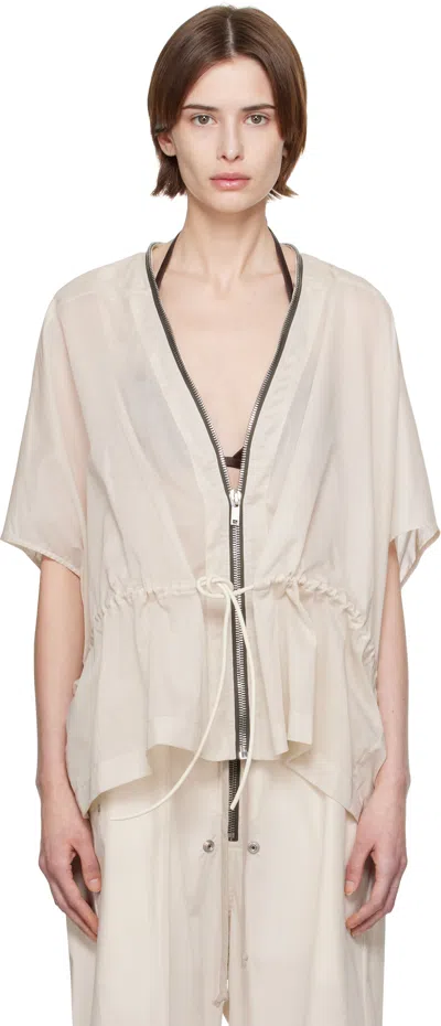 Rick Owens Off-white Hollywood Sail Jacket In Neutral