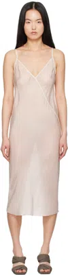 Rick Owens Off-white Hollywood Slip Midi Dress In 41 Dinge