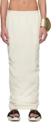 Rick Owens Off-white Hollywood Soft Pillar Long Skirt In 41 Dinge