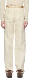 Rick Owens Off-white Hollywood Tailored Dietrich Trousers In 41 Dinge