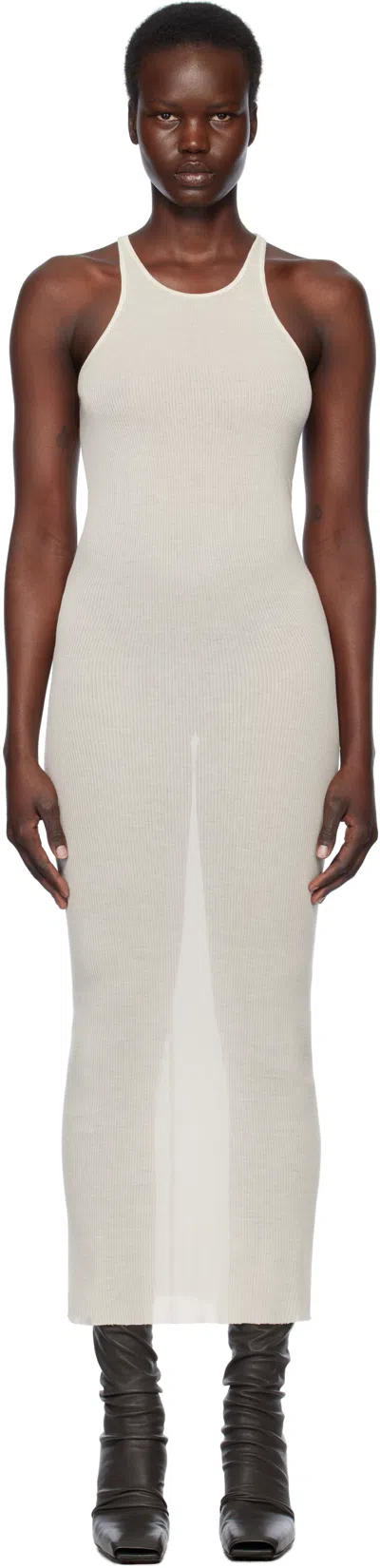 Rick Owens Off-white Hollywood Tank Maxi Dress In 41 Dinge