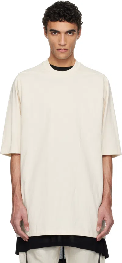 Rick Owens Off-white Hollywood Tommy T-shirt In 21 Natural