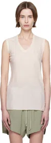 Rick Owens Off-white Hollywood V-neck Tank Top In 21 Natural